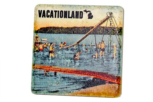 Michigan Vacationland Porcelain Tile Coaster Coasters
