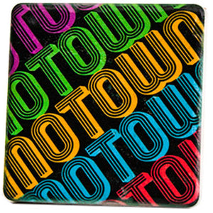 Motown Neon Porcelain Tile Coaster Coasters   