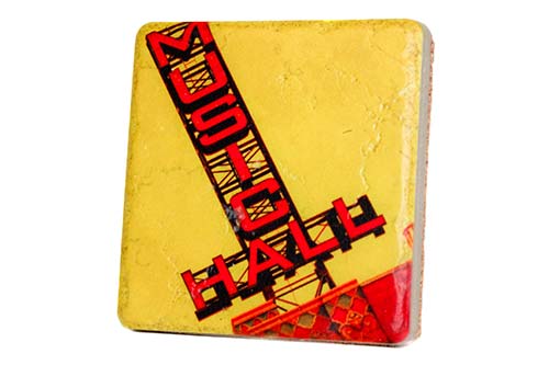 Music Hall Porcelain Tile Coaster Coasters