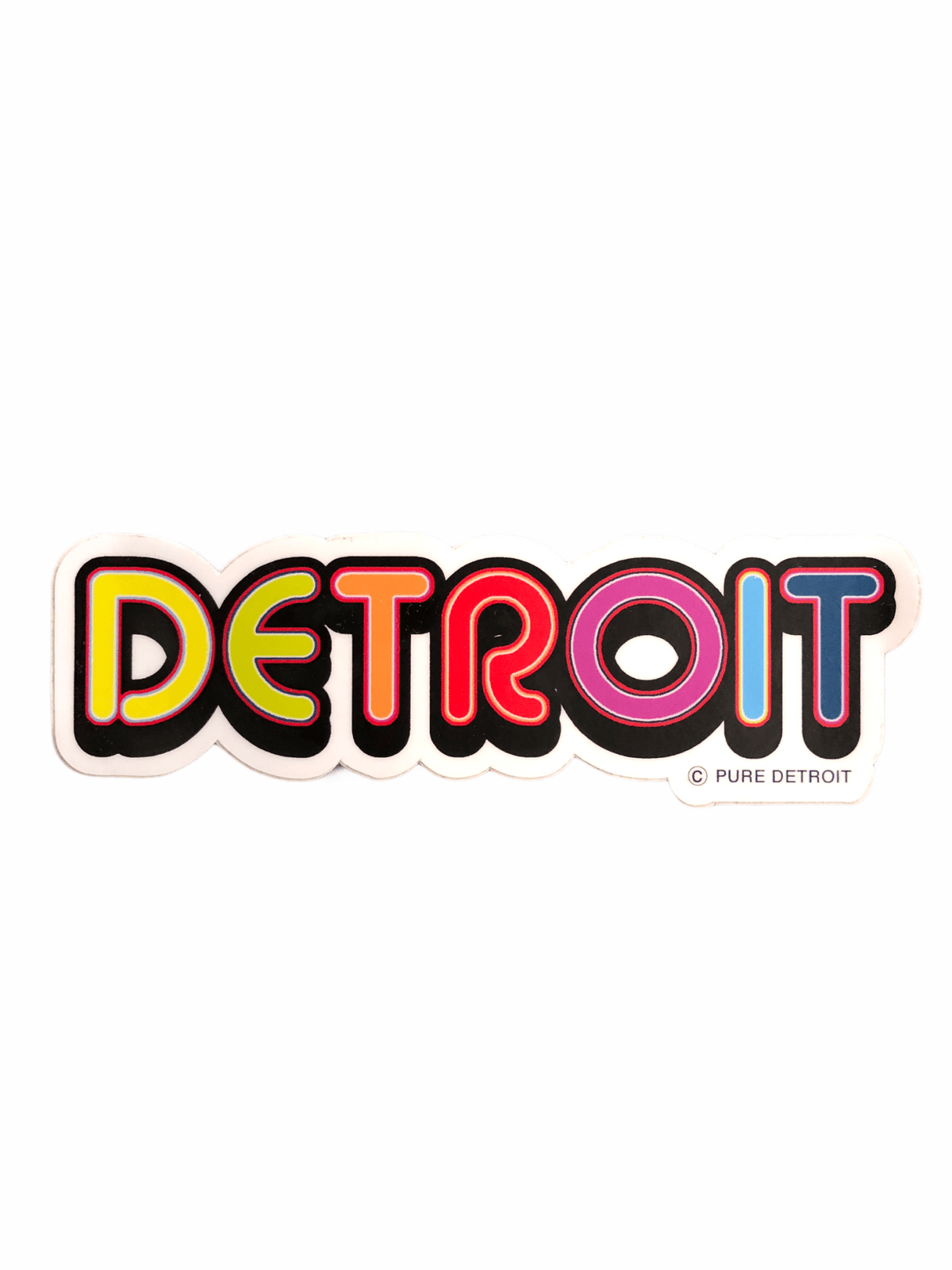 Detroit Neon Rainbow Decal Decal