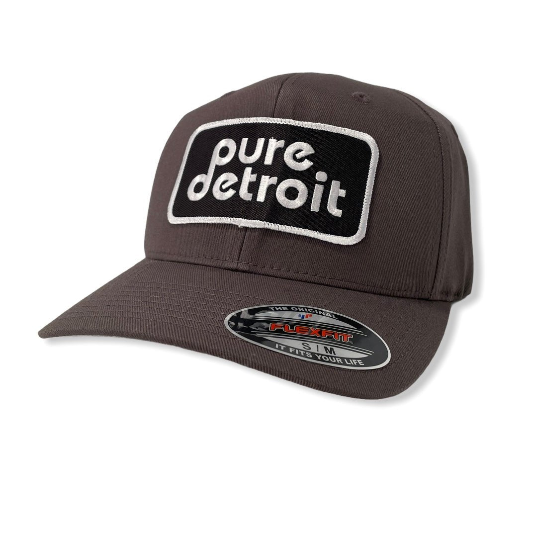 Pure Detroit Twill Flex Cap / Charcoal Hat