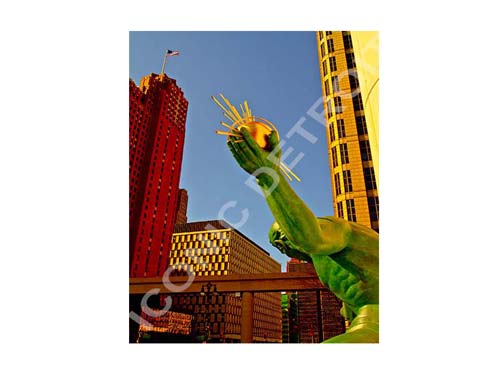 Spirit of Detroit Sphere Luster or Canvas Print $35 - $430 Luster Prints and Canvas Prints