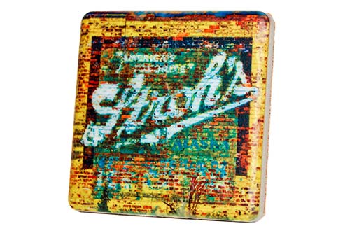 Stroh's Mural Porcelain Tile Coaster Coasters