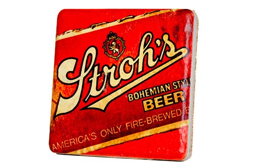 Stroh's Fire Brewed Porcelain Tile Coaster Coasters