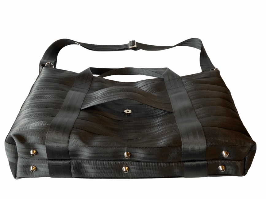 Pure Detroit OFFICIAL - Strathmore Travel Tote Seatbelt Bag - Black PRE ORDER Seatbelt Bags