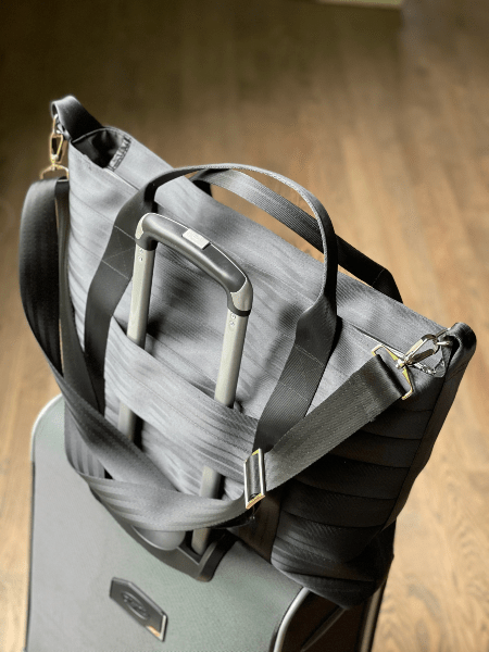 Pure Detroit OFFICIAL - Strathmore Travel Tote Seatbelt Bag - Black PRE ORDER Seatbelt Bags