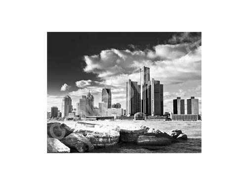 Detroit River Rocks Black & White Luster or Canvas Print $35 - $430 Luster Prints and Canvas Prints