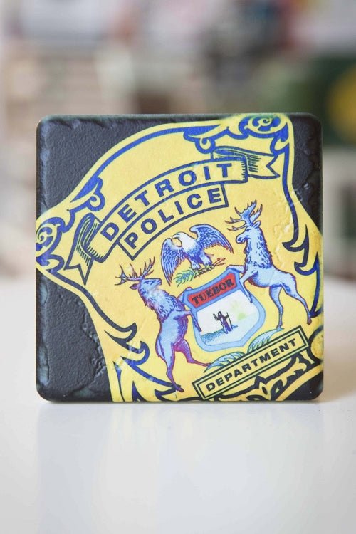 Detroit Police Department Porcelain Tile Coaster Coasters