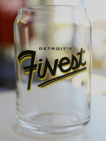 Detroit's Finest 16oz Beer Can Glass glass