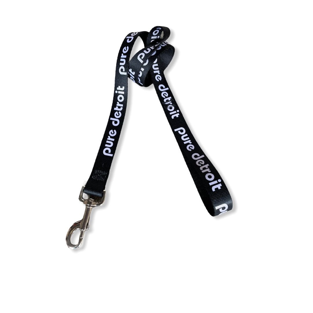 Pure Detroit Dog Leash / White + Black Dog Leash