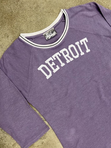 Detroit Collegiate Thermal 3/4 Sleeve Tee / Lilac / Women's Women's Apparel