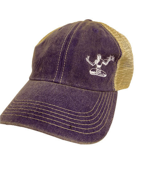 Spirit of Detroit Trucker Adjustable Hat / Unisex Hat White/Purple