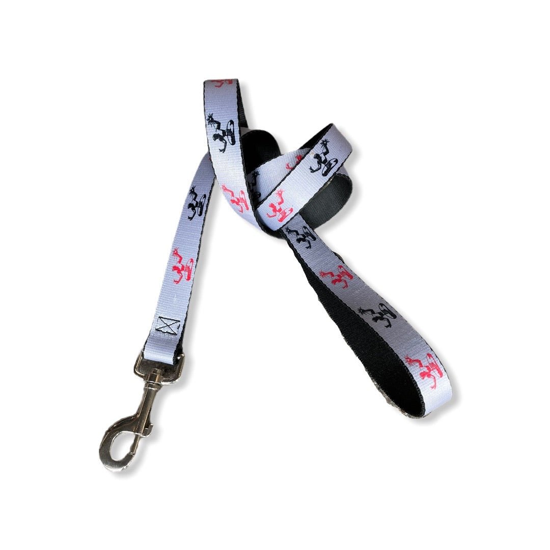 Spirit of Detroit Dog Leash / Black + Red + Gray Dog Leash