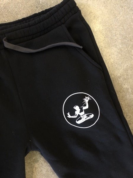 Spirit of Detroit Sponge Fleece Pocket Sweatpants / White + Black / Unisex Sweatpants