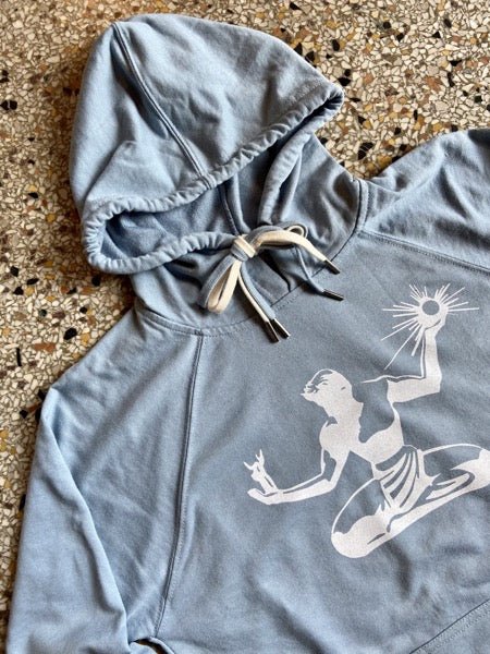 Spirit Lightweight Pullover / White + Misty Blue / Unisex Pullover