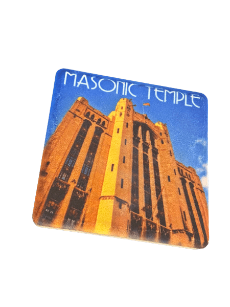Masonic Temple Porcelain Tile Coaster Coasters