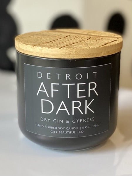 Detroit After Dark - Dry Gin & Cypress - Hand Poured Soy Candle by City Beautiful . Co - 6oz. Candle