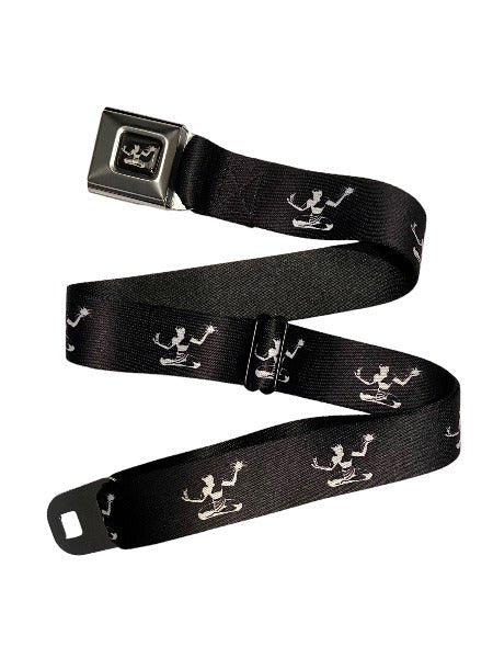 Spirit of Detroit Seatbelt Belt / White Logo + Black Webbing Belts