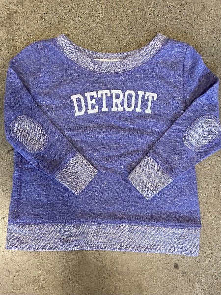 Detroit Collegiate Arch Terry Long Sleeve / Purple Heather / Toddler Kid's Apparel