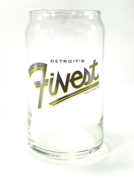 Detroit's Finest 16oz Beer Can Glass glass