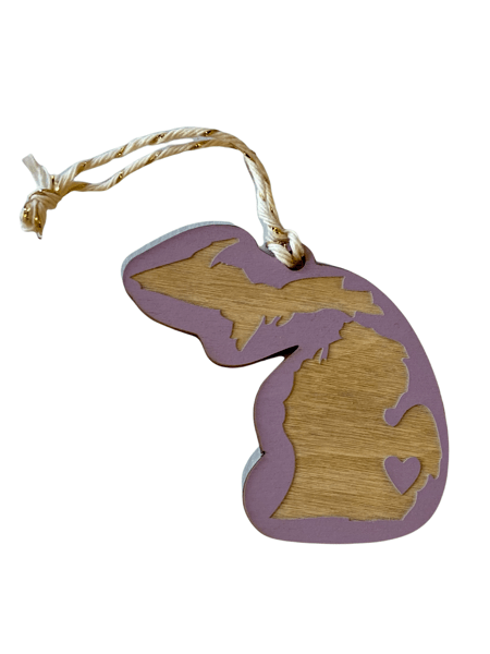 Detroit Love Laser-cut Ornament Ornament Lilac