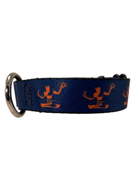 Spirit of Detroit Dog Collar / Orange + Navy Dog Collar
