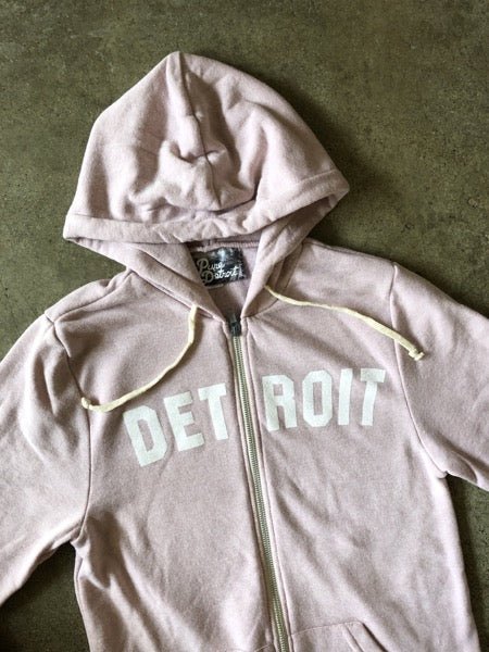 Detroit Classic Tri-Blend Zip Hoodie / White + Rose Quartz / Unisex Unisex Apparel