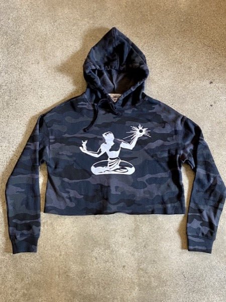 Spirit Fleece Crop Pullover / Black Camo / Unisex Women's Apparel