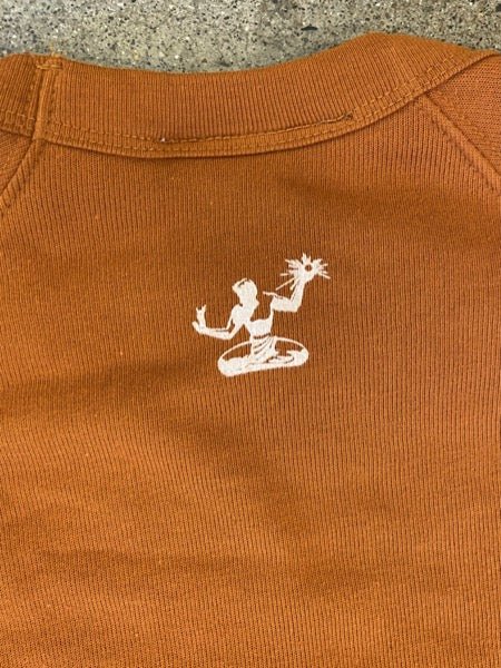 Detroit Collegiate Arch Pullover / White + Pumpkin / Unisex sweatshirt