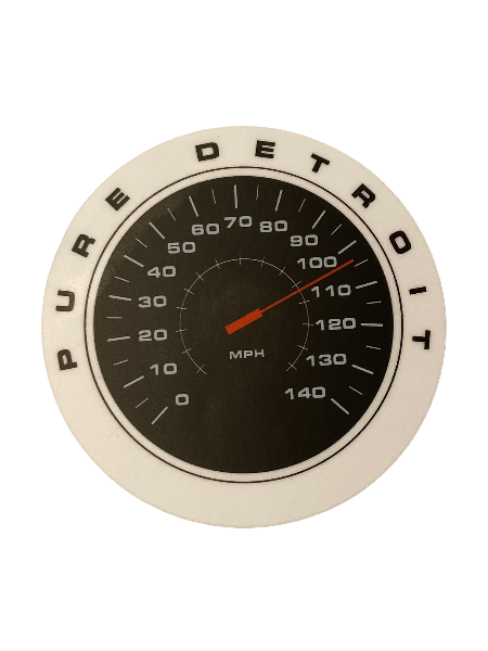 Pure Detroit Speedometer Decal Decal