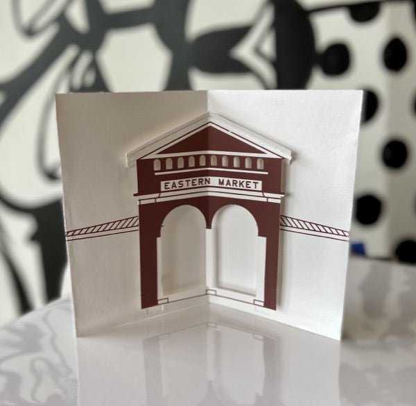 Historic Detroit / Eastern Market Pop-Up card Greeting Card