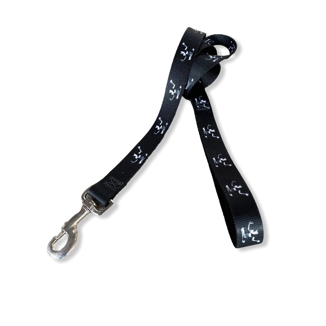 Spirit of Detroit Dog Leash / White + Black Dog Leash