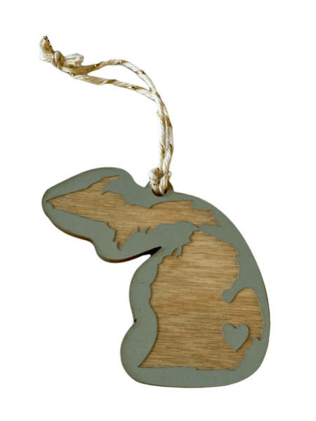 Detroit Love Laser-cut Ornament Ornament Sage