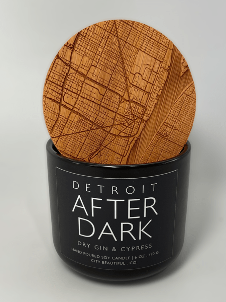 Detroit After Dark - Dry Gin & Cypress - Hand Poured Soy Candle by City Beautiful . Co - 6oz. Candle