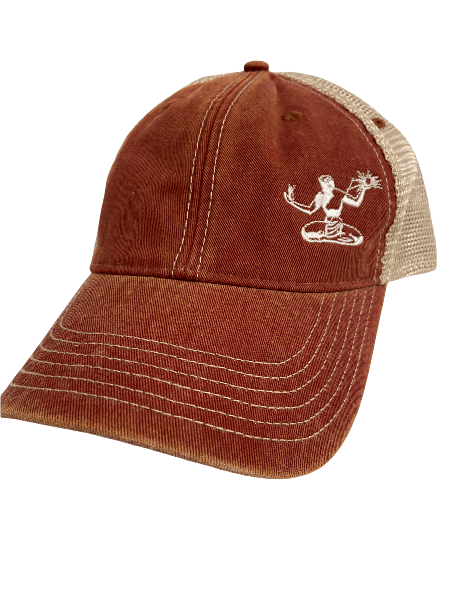 Spirit of Detroit Trucker Adjustable Hat / Unisex Hat White/Brick