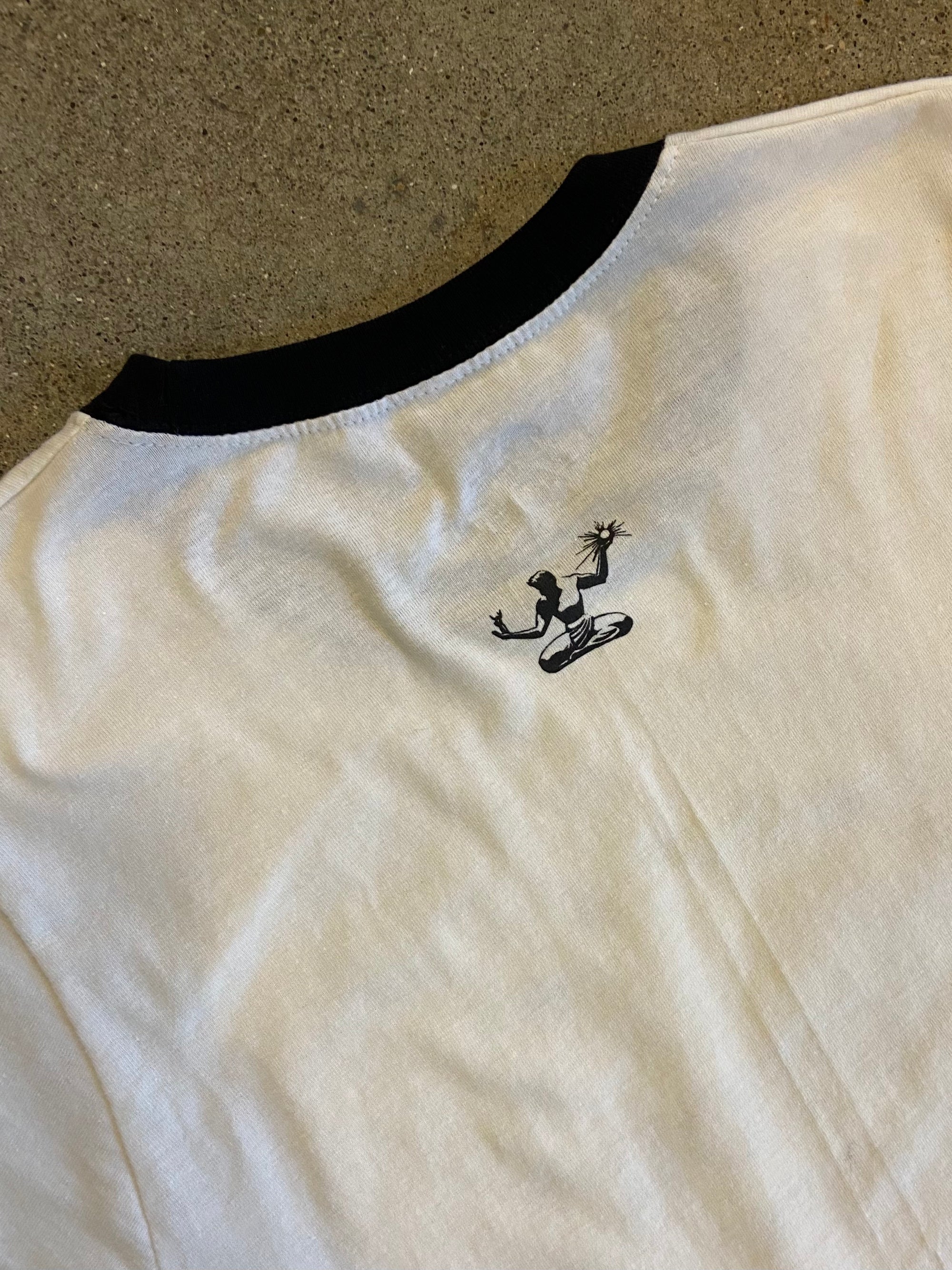Motor City Stars Ringer Tee / Black + Antique White / Unisex Unisex Apparel