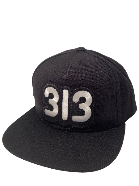 313 Snapback Hat / Black Hat   