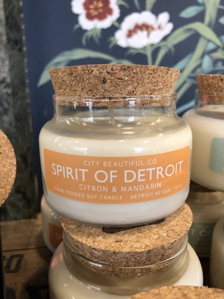 Spirit of Detroit Candle - Citron & Mandarin - 15 oz Candle   