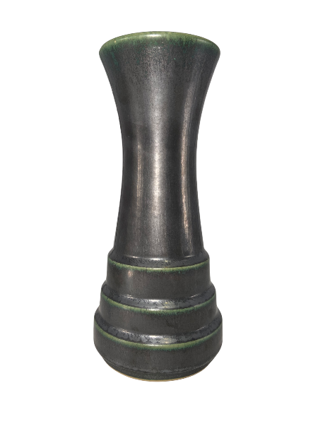 Pewabic Step Vase - Gunmetal Pewabic Pottery   