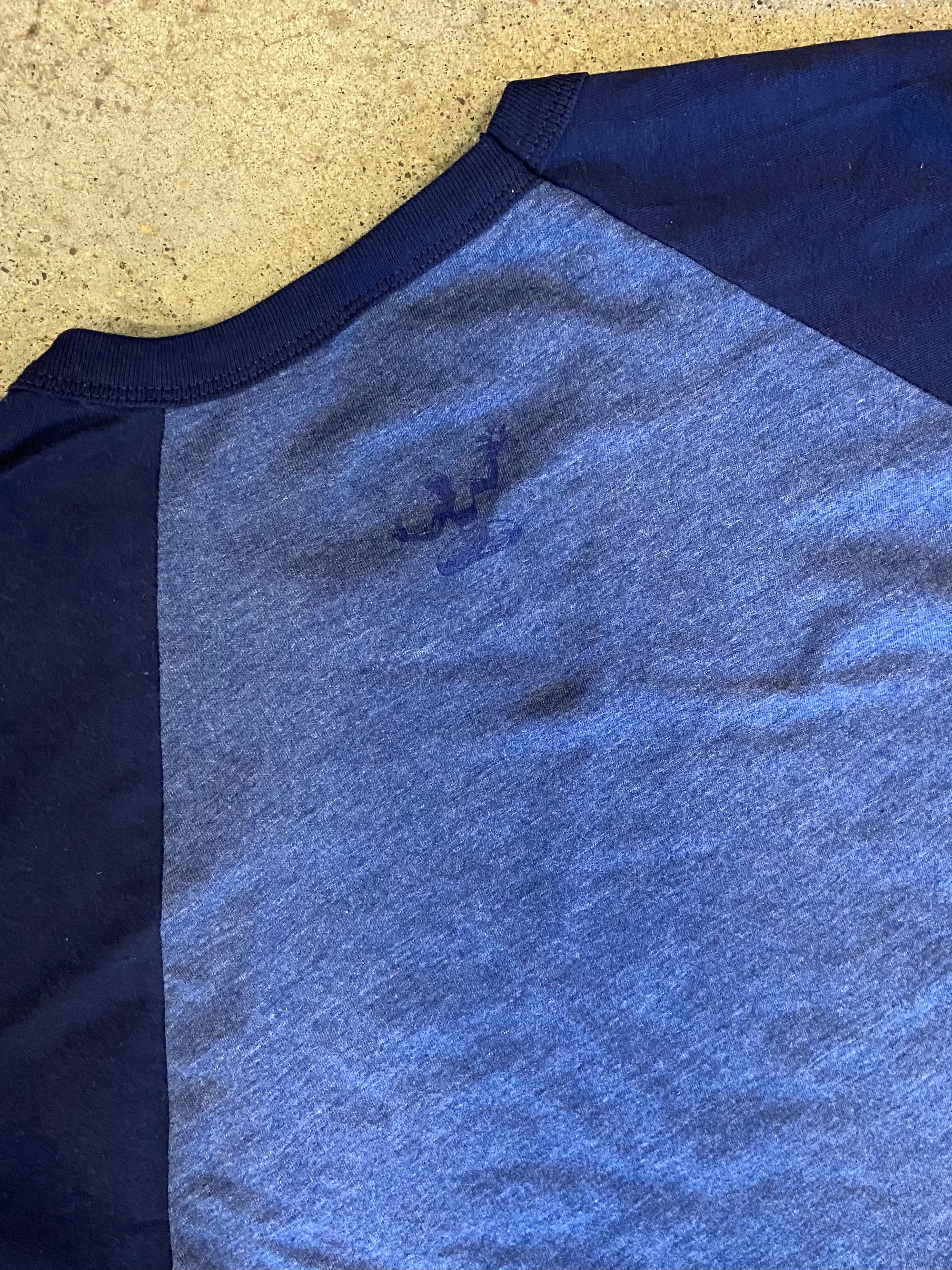 Detroit 313 Baseball Tee / Heathered Denim + Navy / Unisex Unisex Apparel