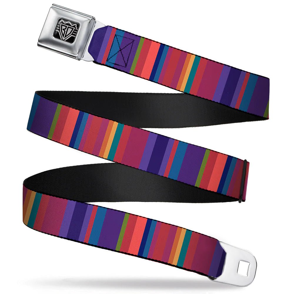 Spirit of Detroit Seatbelt Belt / Spirit of Detroit Logo + Reds Purples Webbing Belts