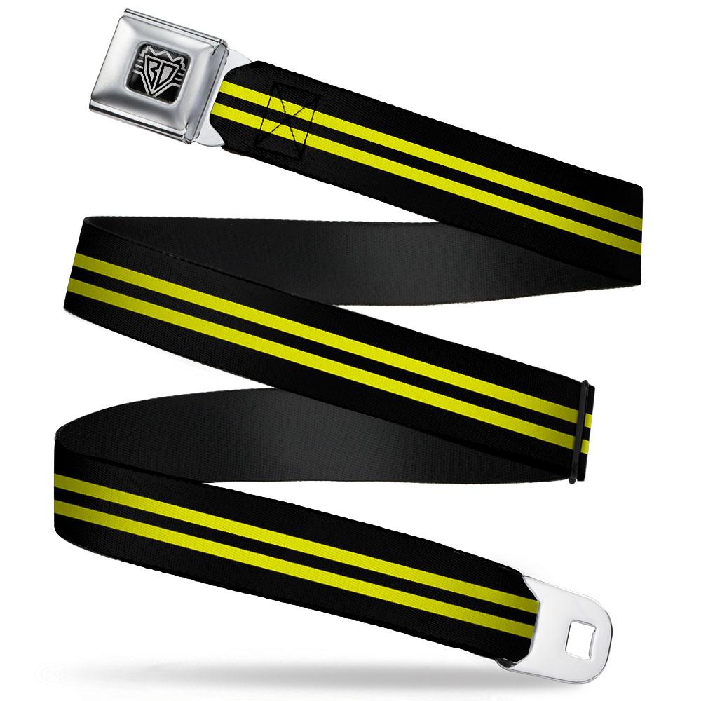 Ford Starburst Seatbelt Belt / Starburst Buckle + Black and Yellow Webbing Belts