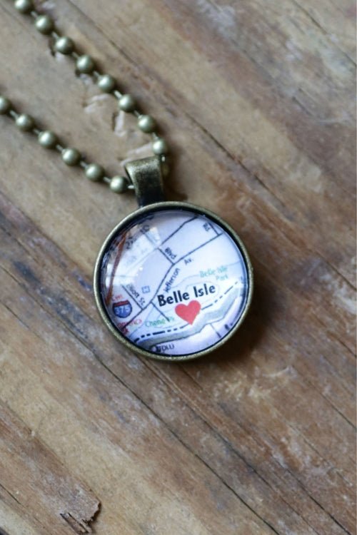Love Belle Isle Necklace / Brass Jewelry