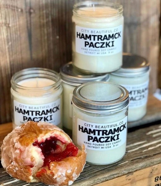 Hamtramck Paczki - Hand Poured Soy Candle by City Beautiful . Co - 9oz. Candle
