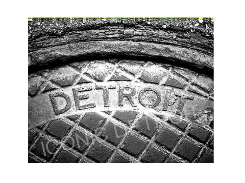 Detroit Manhole Steam Black & White Luster or Canvas Print $35 - $430 Luster Prints and Canvas Prints
