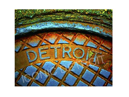 Detroit Manhole Steam Horizontal Luster or Canvas Print $35 - $430 Luster Prints and Canvas Prints