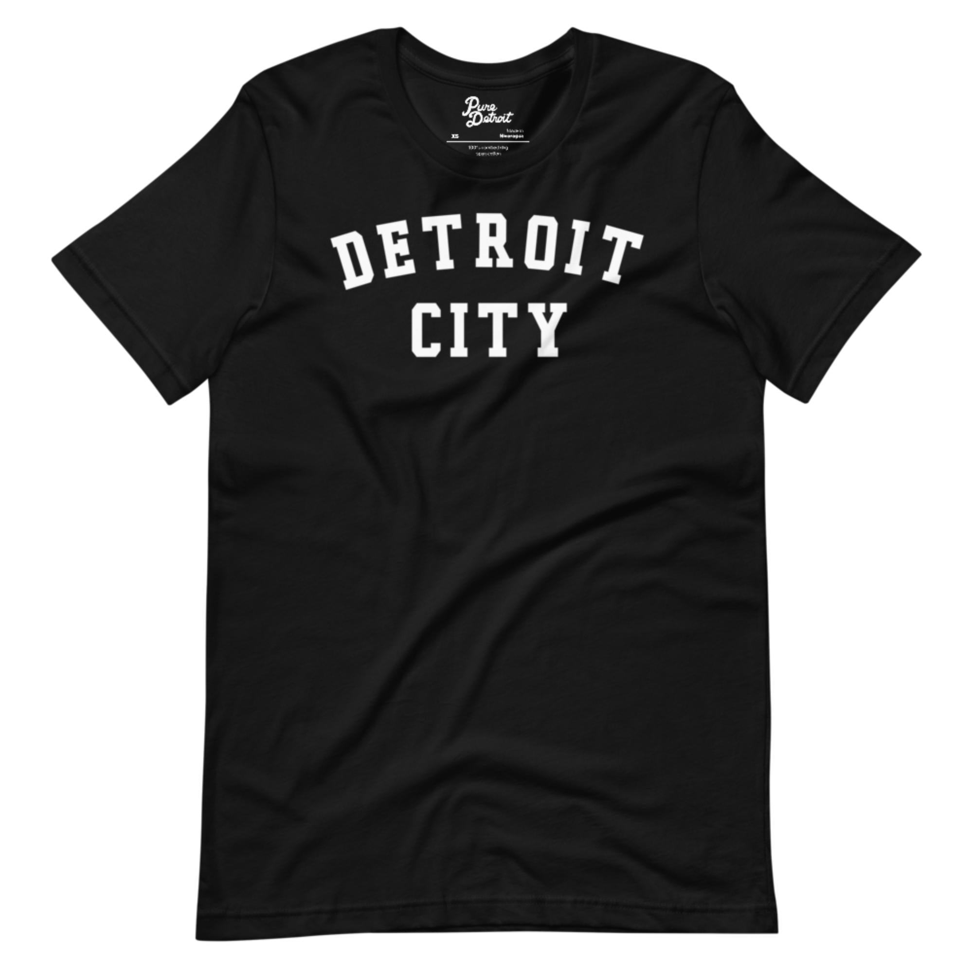 Detroit City Unisex T-shirt - Black T-shirt XS