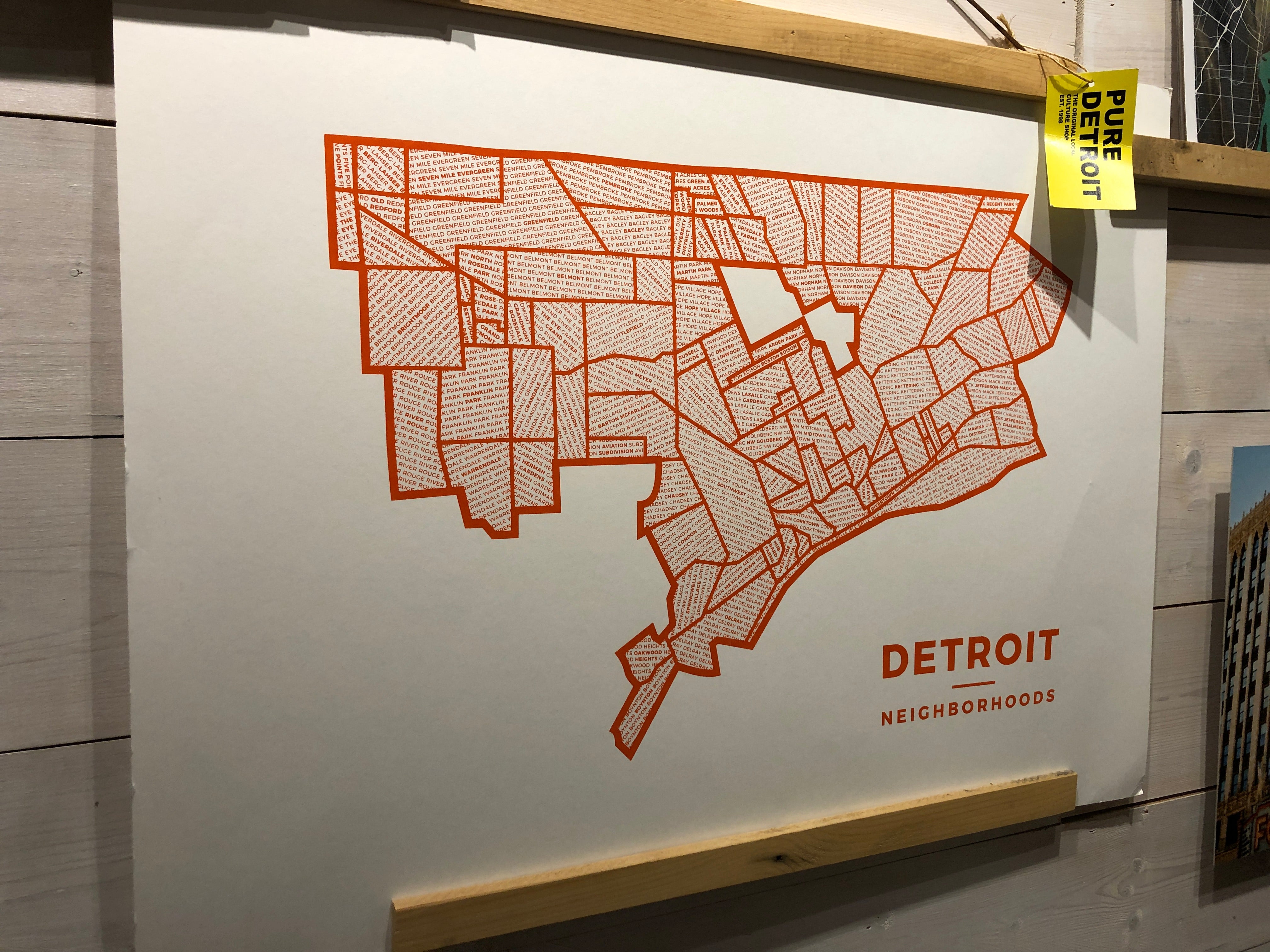 Detroit City Map Prints