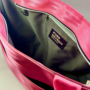 Pure Detroit OFFICIAL - Large Tote Seatbelt Bag - Pink PRE ORDER Seatbelt Bags