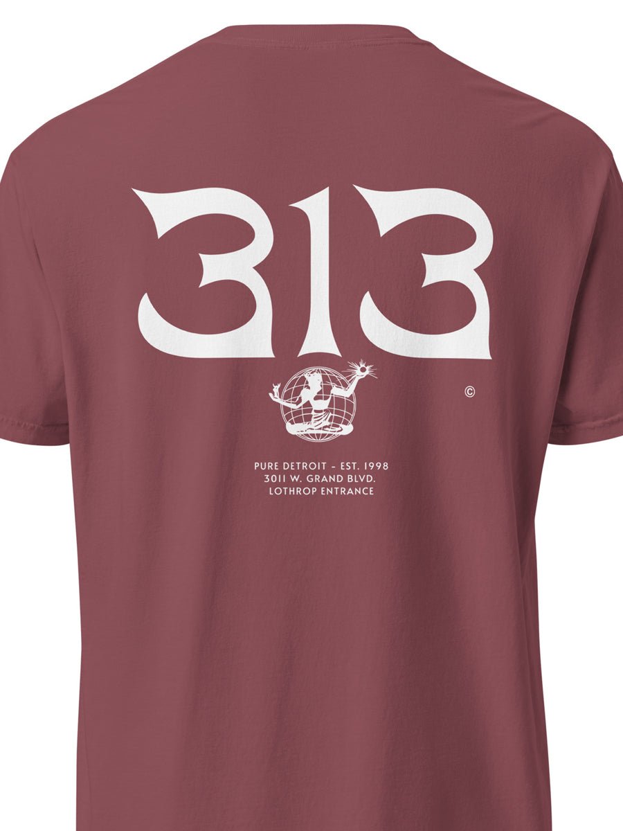 313 Nomad Unisex Garment-dyed Heavyweight T-shirt - Brick / White T-Shirt